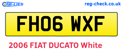 FH06WXF are the vehicle registration plates.