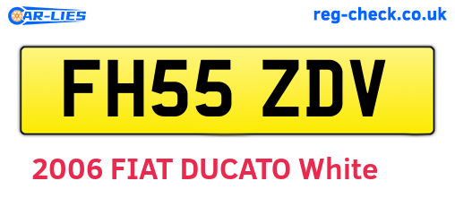 FH55ZDV are the vehicle registration plates.