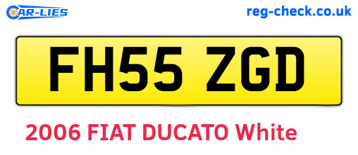 FH55ZGD are the vehicle registration plates.