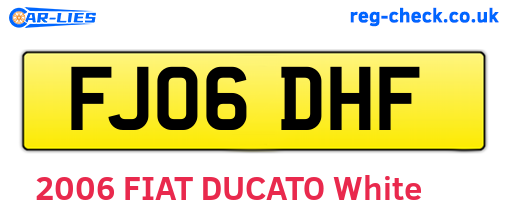 FJ06DHF are the vehicle registration plates.