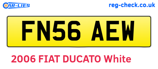 FN56AEW are the vehicle registration plates.