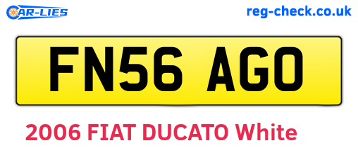FN56AGO are the vehicle registration plates.