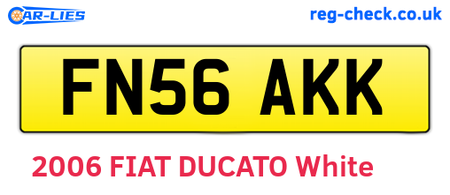 FN56AKK are the vehicle registration plates.