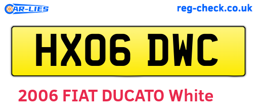 HX06DWC are the vehicle registration plates.