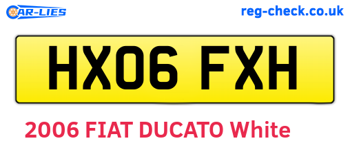 HX06FXH are the vehicle registration plates.