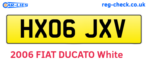 HX06JXV are the vehicle registration plates.
