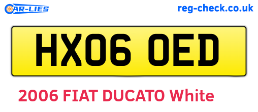HX06OED are the vehicle registration plates.