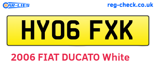 HY06FXK are the vehicle registration plates.