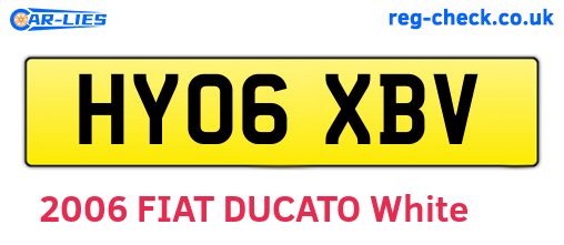 HY06XBV are the vehicle registration plates.
