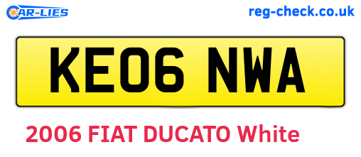 KE06NWA are the vehicle registration plates.