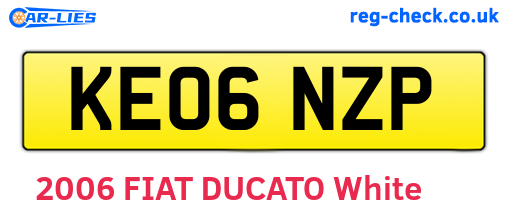 KE06NZP are the vehicle registration plates.