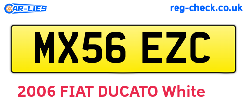 MX56EZC are the vehicle registration plates.