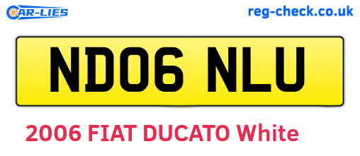 ND06NLU are the vehicle registration plates.