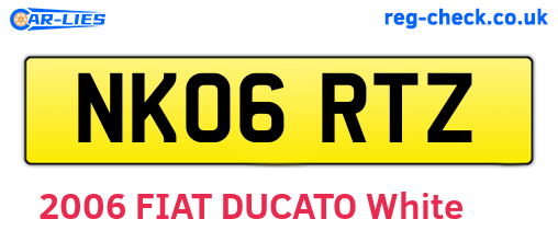 NK06RTZ are the vehicle registration plates.
