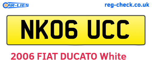 NK06UCC are the vehicle registration plates.