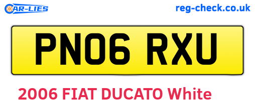 PN06RXU are the vehicle registration plates.