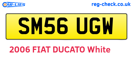 SM56UGW are the vehicle registration plates.