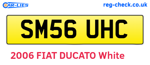 SM56UHC are the vehicle registration plates.