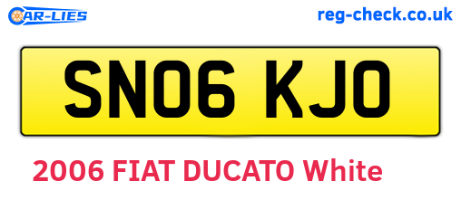 SN06KJO are the vehicle registration plates.