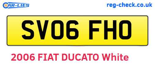 SV06FHO are the vehicle registration plates.