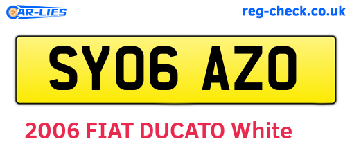 SY06AZO are the vehicle registration plates.