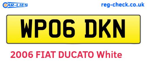 WP06DKN are the vehicle registration plates.
