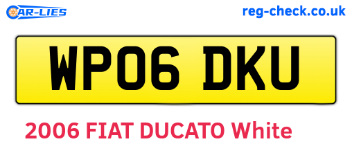 WP06DKU are the vehicle registration plates.