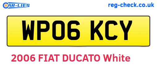 WP06KCY are the vehicle registration plates.