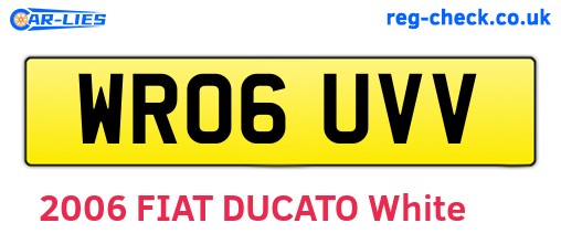 WR06UVV are the vehicle registration plates.