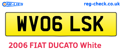 WV06LSK are the vehicle registration plates.