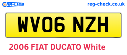 WV06NZH are the vehicle registration plates.