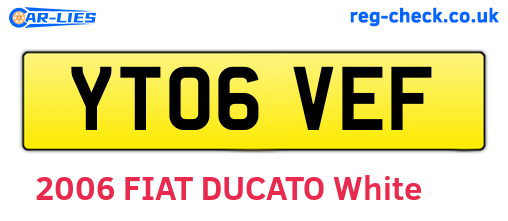 YT06VEF are the vehicle registration plates.