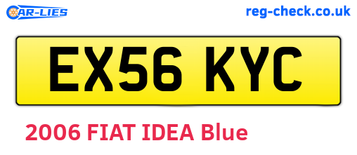 EX56KYC are the vehicle registration plates.
