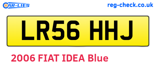 LR56HHJ are the vehicle registration plates.