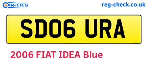 SD06URA are the vehicle registration plates.