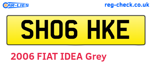SH06HKE are the vehicle registration plates.