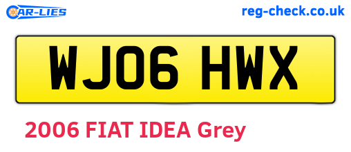 WJ06HWX are the vehicle registration plates.