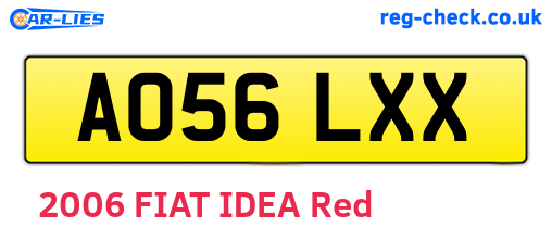 AO56LXX are the vehicle registration plates.