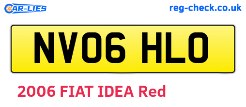 NV06HLO are the vehicle registration plates.