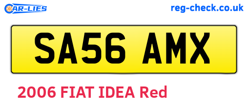 SA56AMX are the vehicle registration plates.