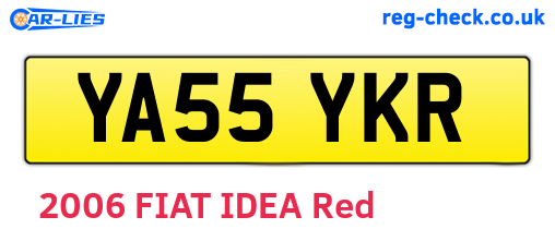 YA55YKR are the vehicle registration plates.