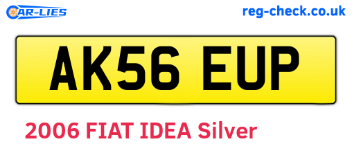 AK56EUP are the vehicle registration plates.