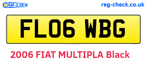 FL06WBG are the vehicle registration plates.