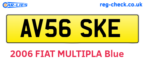 AV56SKE are the vehicle registration plates.