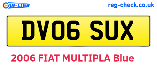 DV06SUX are the vehicle registration plates.