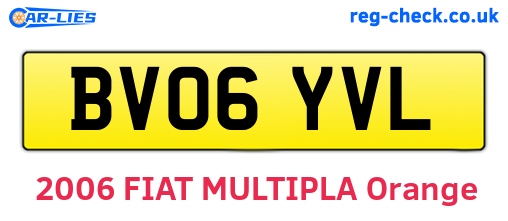 BV06YVL are the vehicle registration plates.