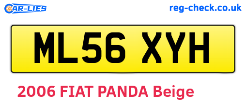 ML56XYH are the vehicle registration plates.