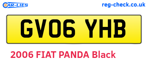 GV06YHB are the vehicle registration plates.