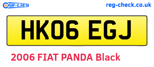 HK06EGJ are the vehicle registration plates.