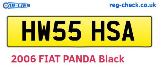 HW55HSA are the vehicle registration plates.